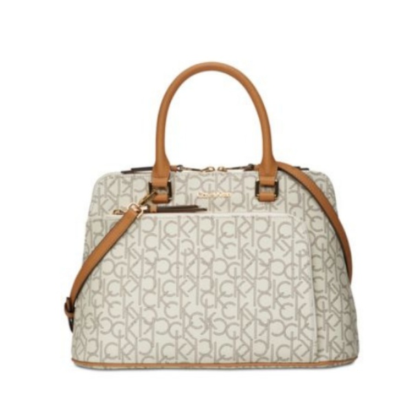 calvin klein susan signature satchel